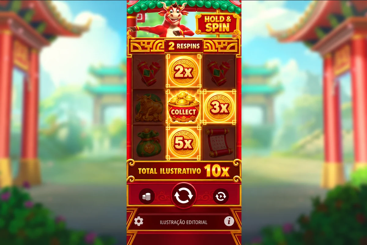 Soma ilustrativa de 2x, 3x e 5x recolhida por Collect, totalizando 10x, sem representar um resultado real.